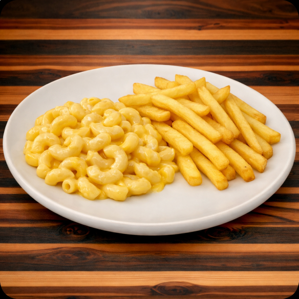 6 MAC AND CHEESE & FRIES