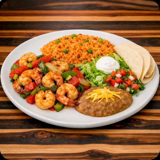 LUNCH FAJITAS SHRIMP