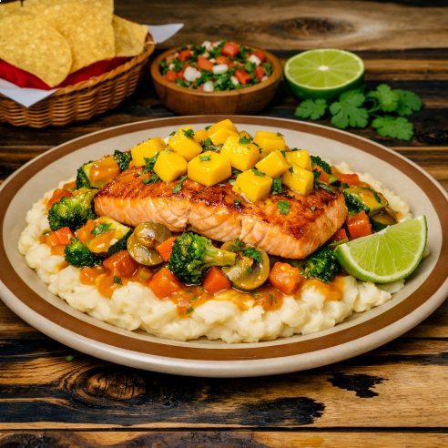 SALMON MANGO TROPICAL