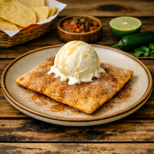 SOPAPILLA WITH ICED CREAM